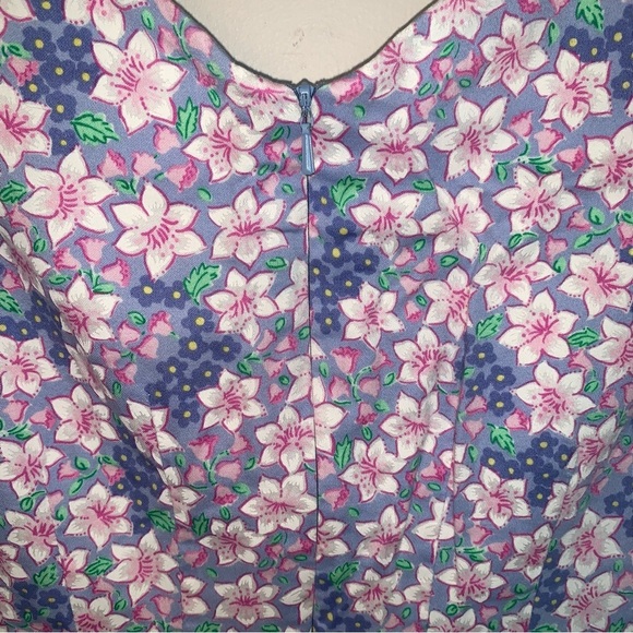 Lilly Pulitzer Vintage Purple Pink Floral Mini Dress Cotton S - Picture 5 of 7